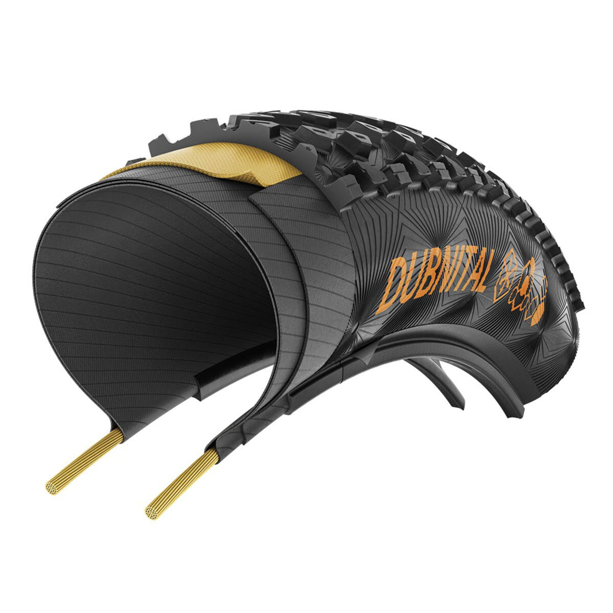 Continental Dubnital Tubeless Ready Folding tyre 29 X 2.40 Race casing Rapid Compound black